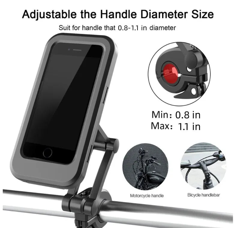 đ„Waterproof Bicycle & Motorcycle Phone Holder