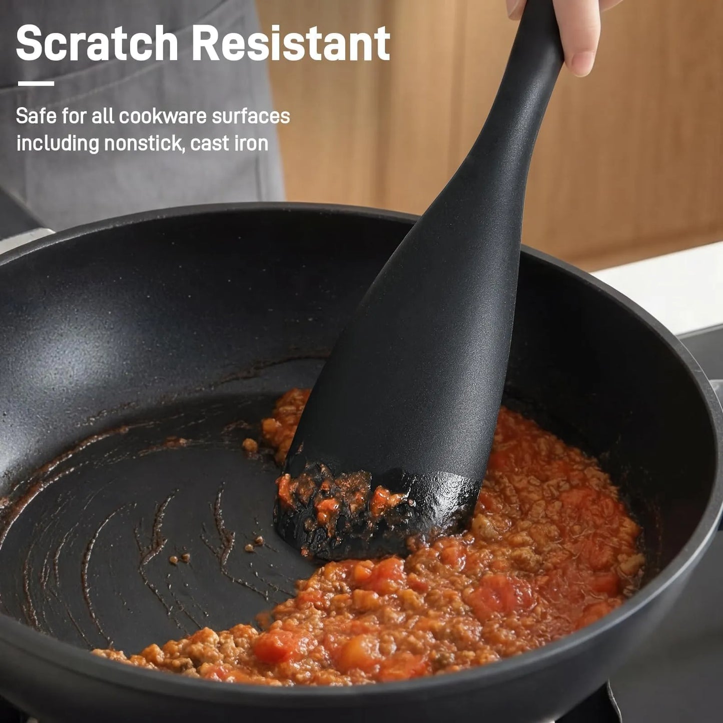 3-Pack Silicone Spoonula Set for Nonstick Cookware