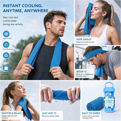 🔥LAST DAY 50% OFF - 🏃❄️Cold Sweat Towel You Can Use Anywhere, Anytime! Reusable Soft Absorbent Cooling Portable