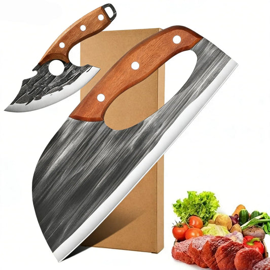 Hand-Forged Kitchen Knife Set