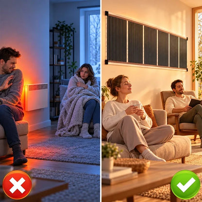 🏠🔥 2026 Upgraded Far-Infrared Ceramic Wall Heater – 3-S Rapid Heating, Energy Efficient,Low Noise & Quiet Comfort