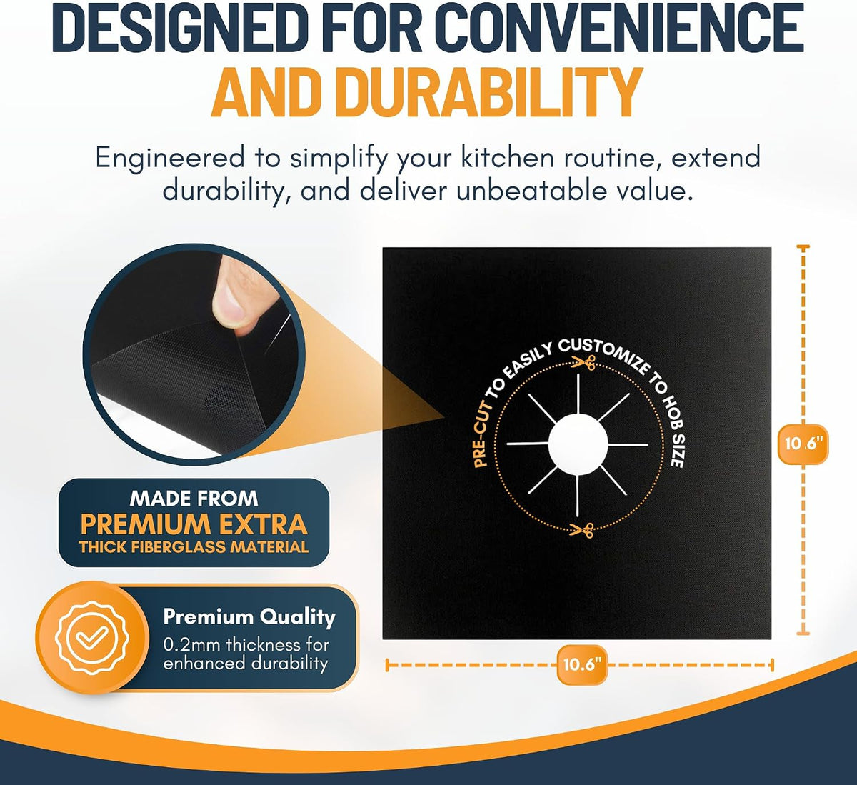 🔥🏆Reusable Gas Stove Burner Liners(Set of 4)