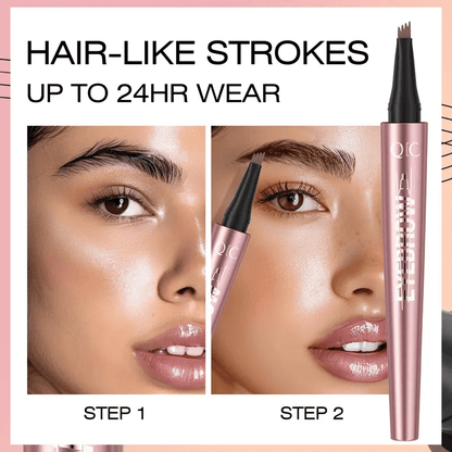 🎁Buy 1 Get 1 Free✨Waterproof Micro-Fork Eyebrow Pencil, Long-Lasting Brow Pen for Natural Hair-Like Strokes
