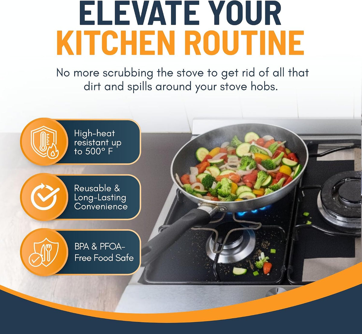 🔥🏆Reusable Gas Stove Burner Liners(Set of 4)