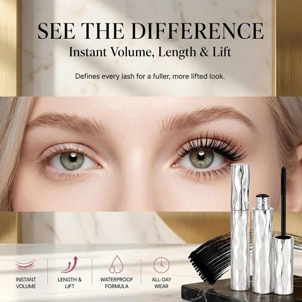 🎁✨ Waterproof Curling & Lengthening Mascara ✨