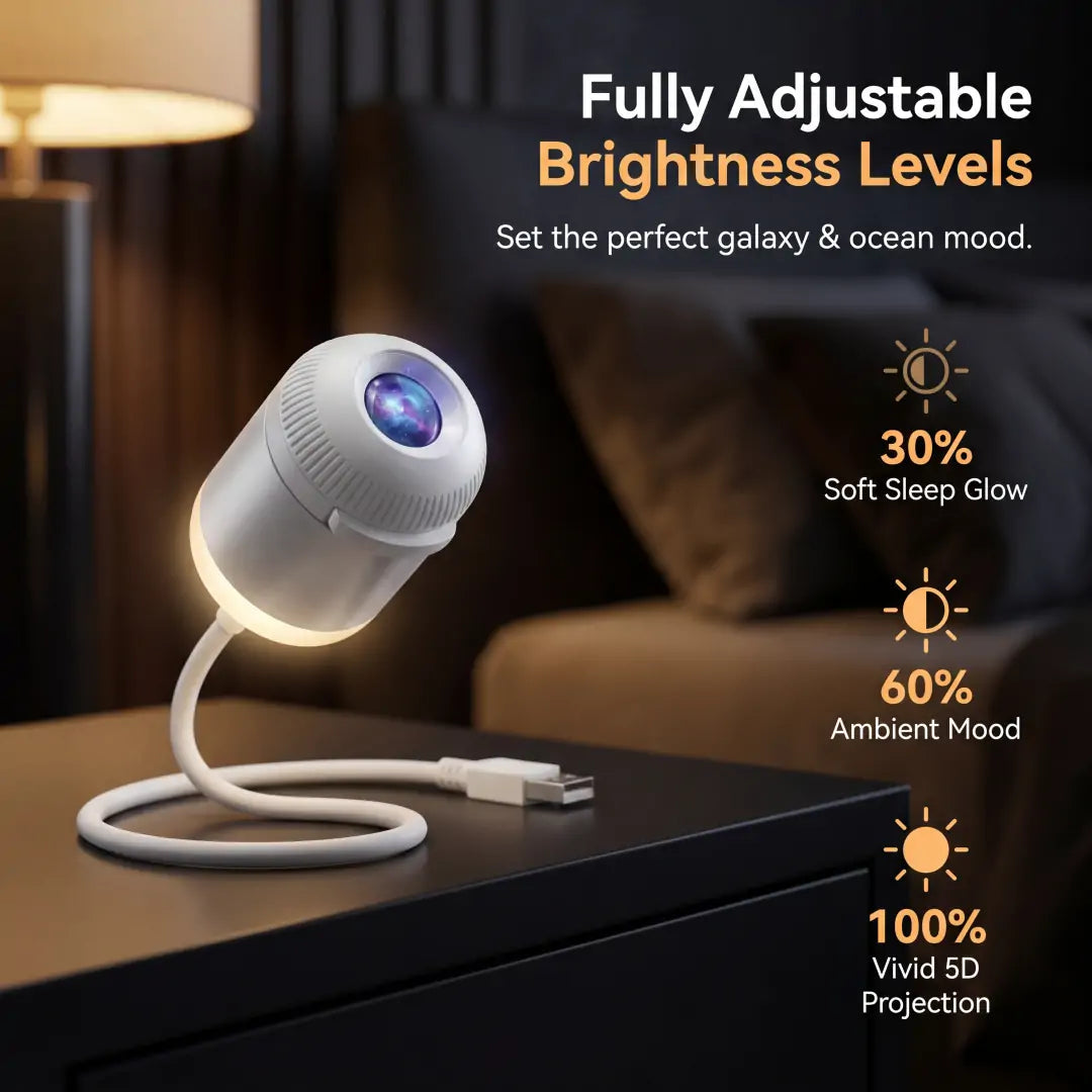 🔥🏆Plug-&-Play HD StarProjector - 24 Galaxy,Butterfly & Ocean Scenes