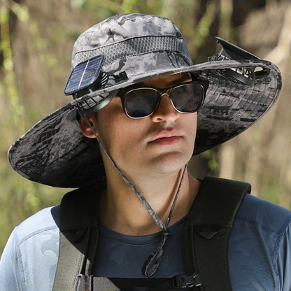 🔥Summer Promotion 💥- Outdoor Wide Brim Sun Hat With Solar Fan