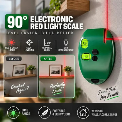 🔥🏆🔧90° Right‑Angle Laser Level Square | Infrared Line Marker for Tiling & DIY Projects
