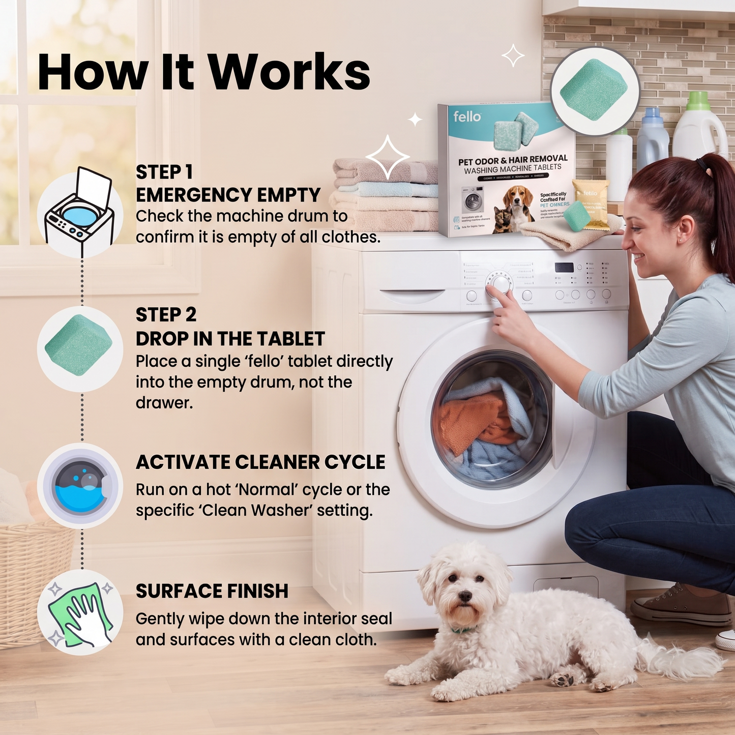 Washing machine cleaning tablets