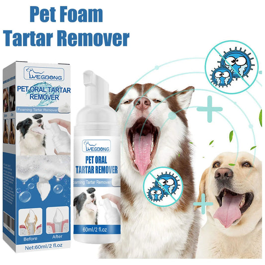 🐶Pet Tartar Remover Foam – Fresh Breath & Healthy Teeth, No Brushing Needed!🦷