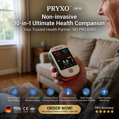 2026 Pryxo™ second generation 10-in-1 smart blood medical instrument / 10 health reports-No-Prick📈