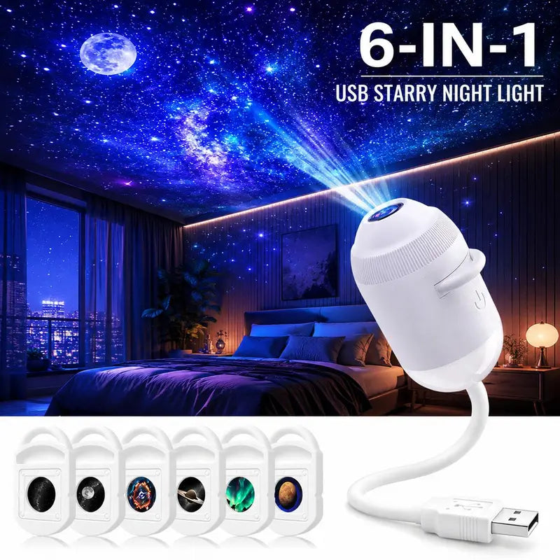 🔥🏆Plug-&-Play HD StarProjector - 24 Galaxy,Butterfly & Ocean Scenes