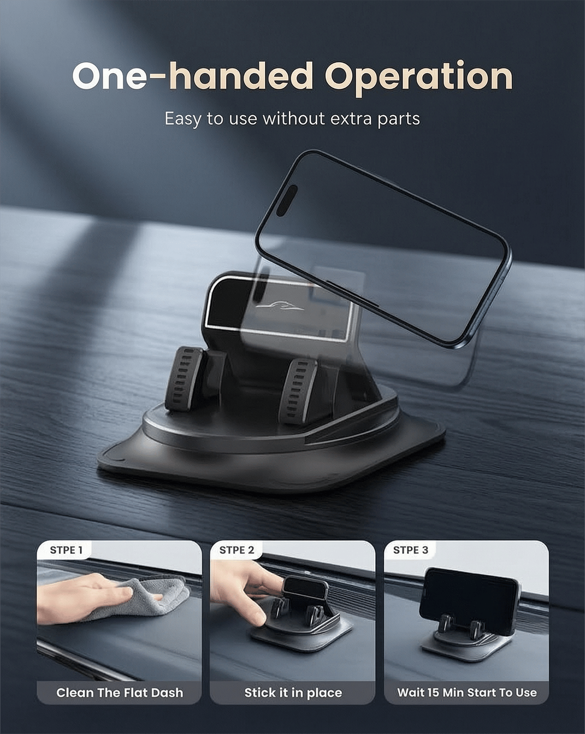Car phone holder 360 degree rotation. suitablefor car navigation in-car dashboard