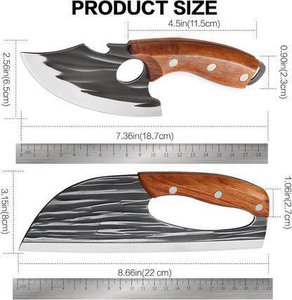 Hand-Forged Kitchen Knife Set