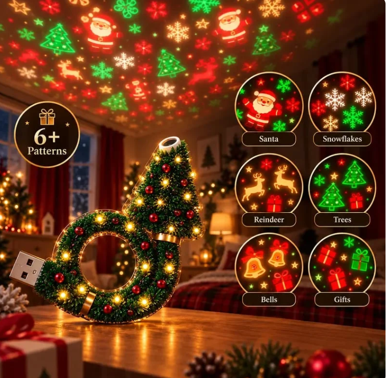 Christmas Glow Projector + FREE 🎃 Halloween Projector