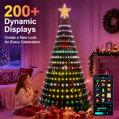 🔥🏆Smart Christmas Tree Lights -Color-Changing Light String with Remote and APP Control