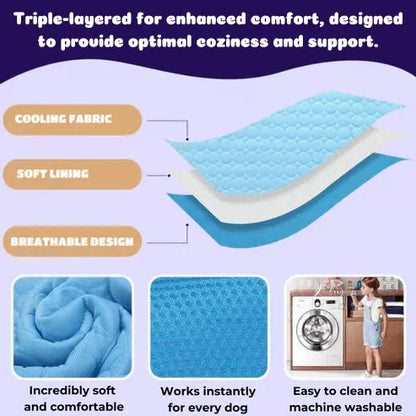 🔥Stay Cool & Comfy 🧊Dog Cooling Mat (4x more effective)