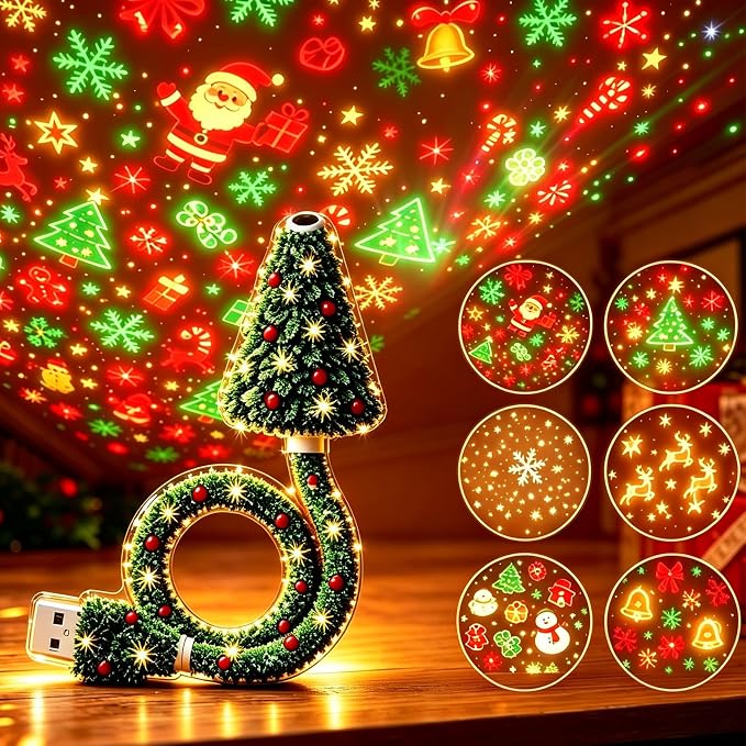 Christmas Glow Projector + FREE 🎃 Halloween Projector