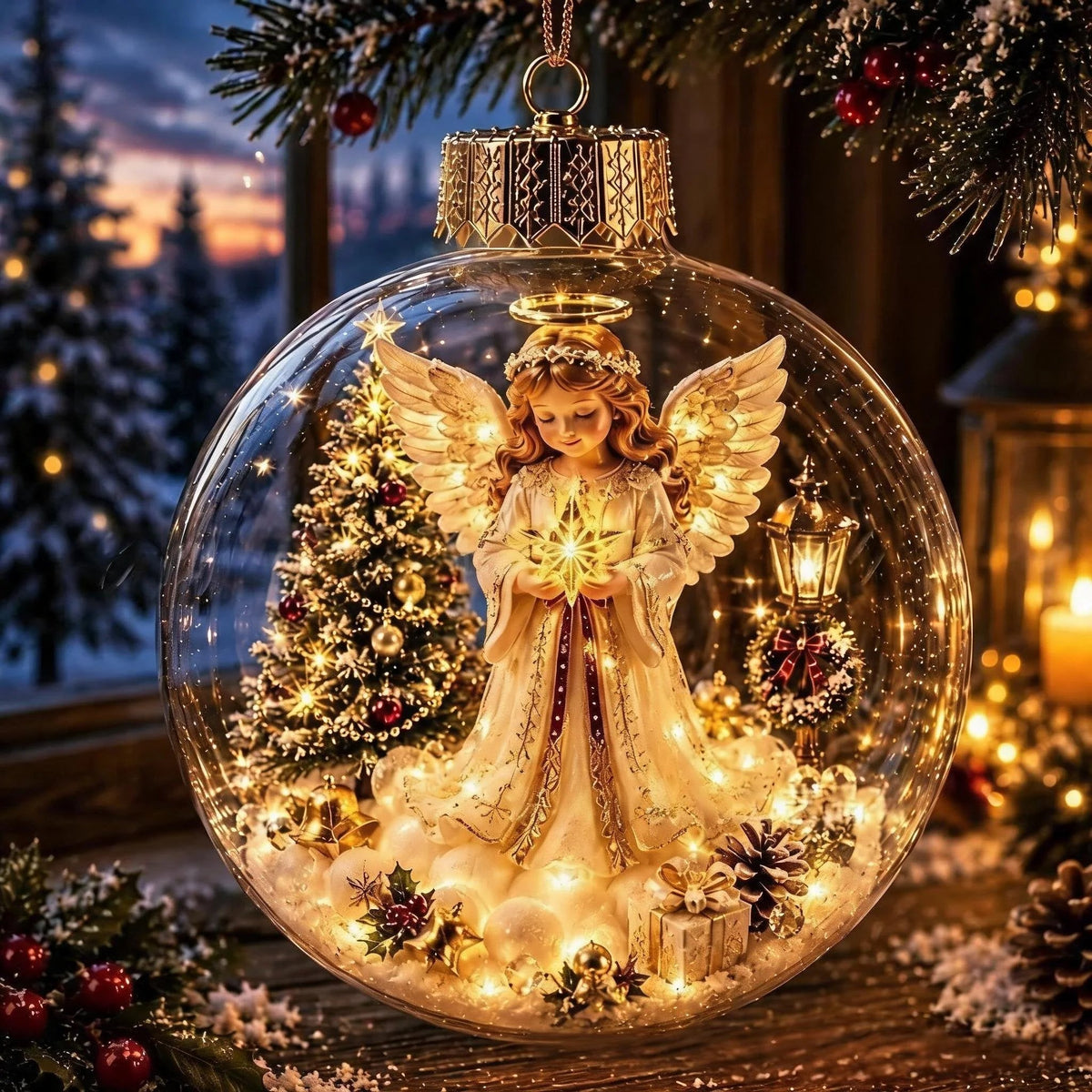 🎄🏆 Light-Up Christmas Diorama Ornament 🔥