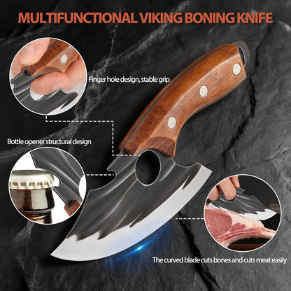 Hand-Forged Kitchen Knife Set