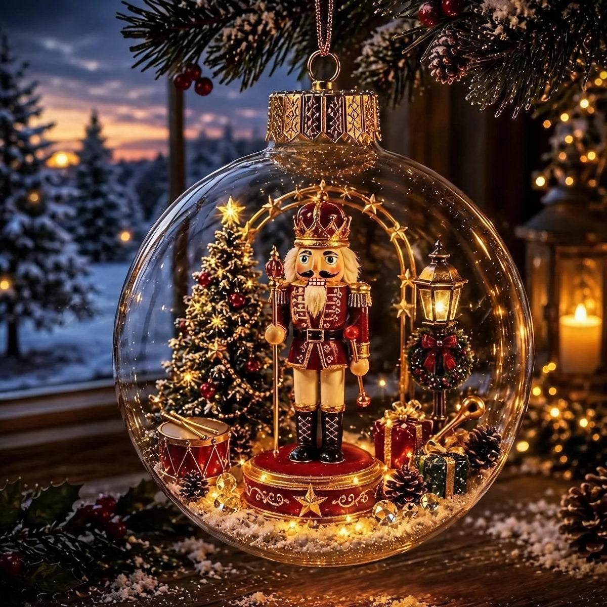 🎄🏆 Light-Up Christmas Diorama Ornament 🔥