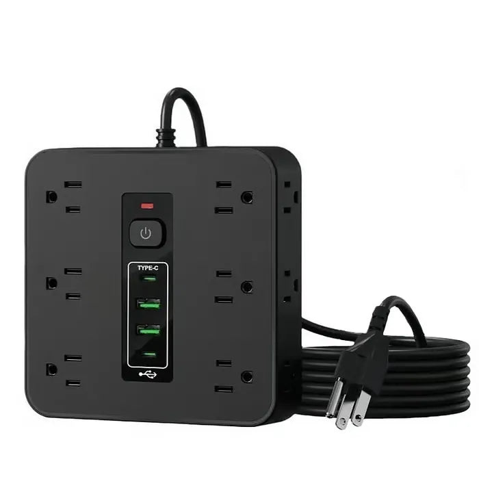 ⚡16-in-1 Power Strip with Switch & Surge Protection,ETL Listed Fireproof Power Strip