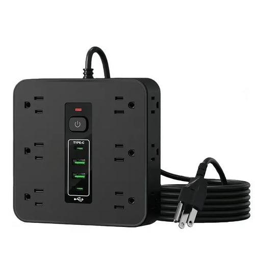 ⚡16-in-1 Power Strip with Switch & Surge Protection,ETL Listed Fireproof Power Strip