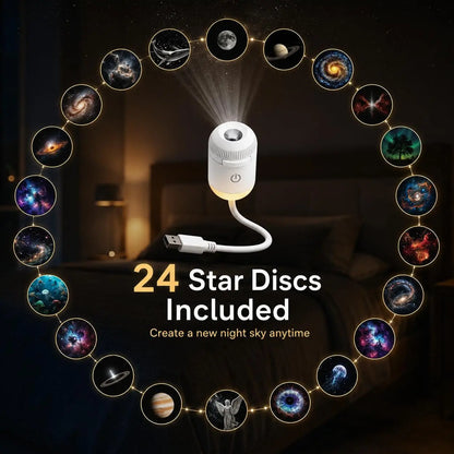 ✨Plug-&-Play HD StarProjector - 24 Galaxy,Butterfly & Ocean Scenes