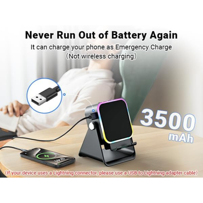 🎶📱 5-in-1 Wireless Induction Bluetooth Speaker with Adjustable Phone Stand