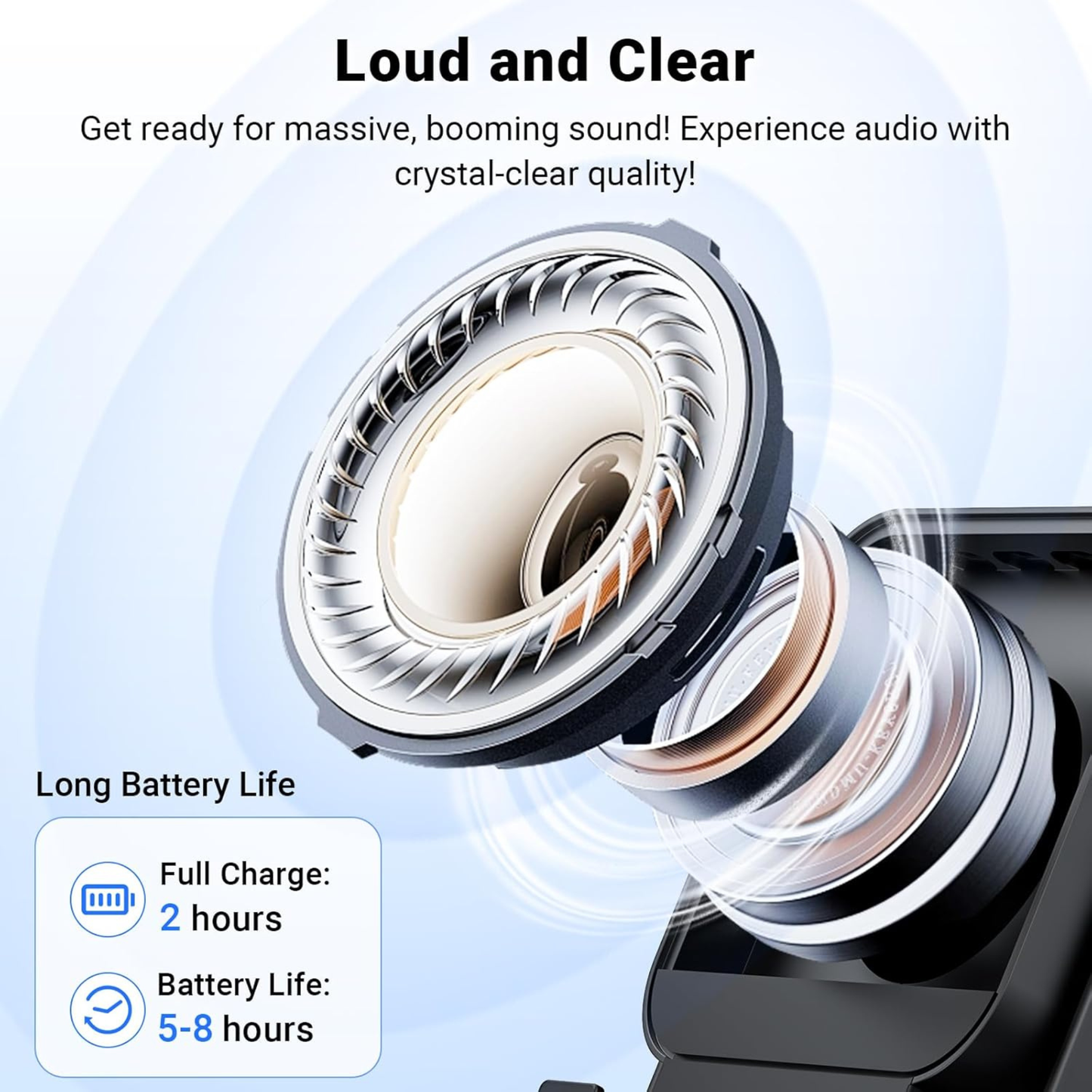 🎶📱 5-in-1 Wireless Induction Bluetooth Speaker with Adjustable Phone Stand