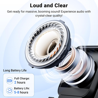 🎶📱 5-in-1 Wireless Induction Bluetooth Speaker with Adjustable Phone Stand