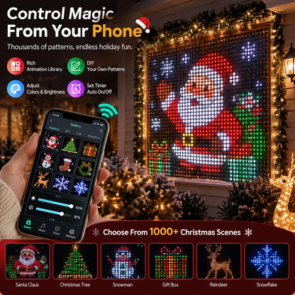 🔥 LAST DAY 51% OFF + FREE SHIPPING – 🎄 Smart RGB Pixel LED Curtain Lights | App-Controlled Light Show
