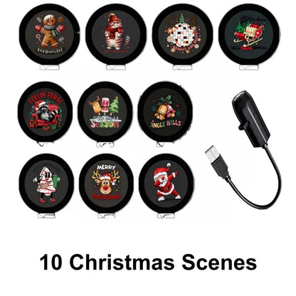 🎄🌟 Plug-&-Play HD Christmas Projector – 6 or 10 Festive Scenes