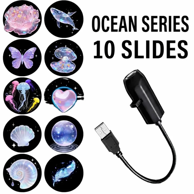 🎄🌟 Plug-&-Play HD Christmas Projector – 6 or 10 Festive Scenes