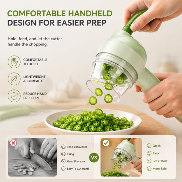 🥬🥔 Handheld Vegetable Slicer