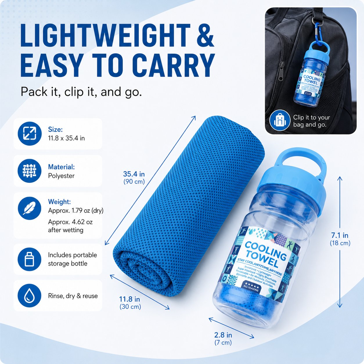 🔥LAST DAY 50% OFF - 🏃❄️Cold Sweat Towel You Can Use Anywhere, Anytime! Reusable Soft Absorbent Cooling Portable