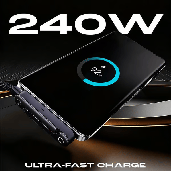 🔥🏆240W Fast Charge | 360° Rotating Invisible Phone Stand