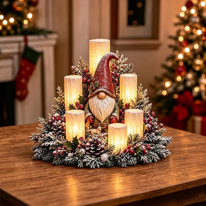 🌲🏆Christmas Lighted Centerpiece with Flameless Candle Glow