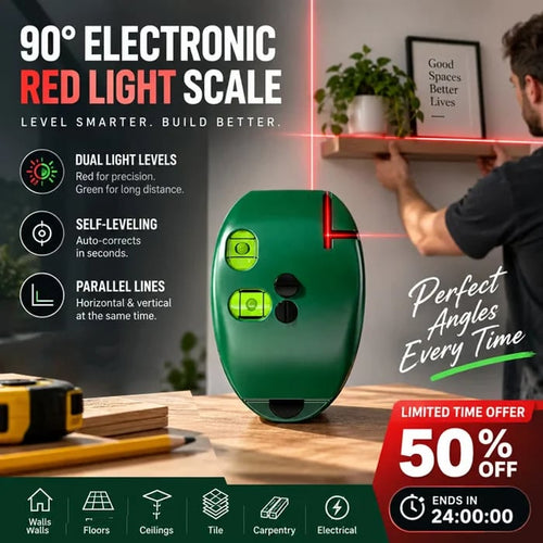 🔥🏆🔧90° Right‑Angle Laser Level Square | Infrared Line Marker for Tiling & DIY Projects