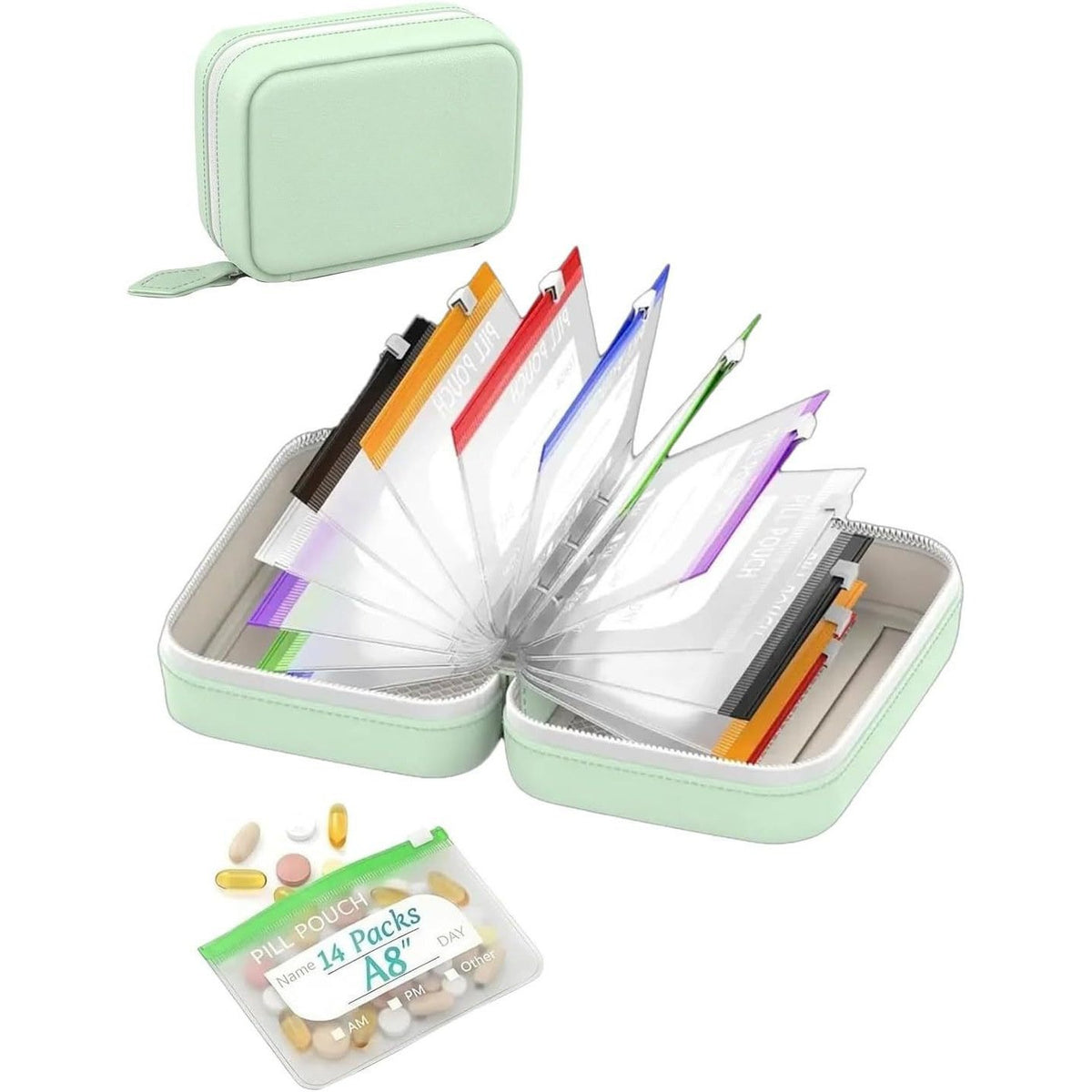 🔥🏆💊 Waterproof Pill Pouch Set – Large Weekly Travel Medicine Organizer