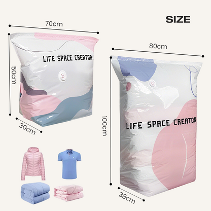 🥳2026 HOT SALE🥳💞50K+ SOLD! No‑Pump Vacuum Storage Bags – Press & seal, no pump needed. Saves 80% space, keeps clothes dry & dust‑free. Perfect for bulky bedding & off‑season gear. 🛏️🗄️